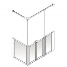 AKW Option Y 750 Shower Screen 1350mm x 750mm - Right Handed