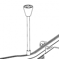 AKW 600mm Long Drop Rod for Shower Curtain Rail - White