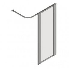 AKW Silverdale Frosted Option HF Shower Screen 600mm Wide