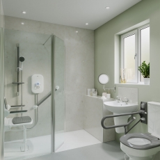 AKW SmartCare Lever White Electric Shower Care Kit