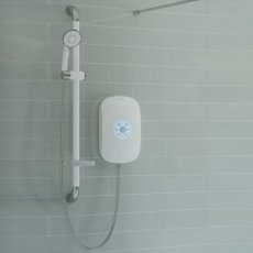 AKW Smartcare Plus White Electric Shower with Kit and M11 Pump + Silentflow PGTF Waste - 8.5kw