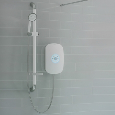 AKW Smartcare Plus White Electric Shower with Kit and M11 Pump + PW90 Waste - 9.5kw