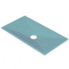 AKW Tuff Form Rectangular Wet Room Former with TF75 Gravity Waste for Vinyl 1500mm x 820mm