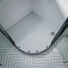 April Quadrant Shower Tray 1000mm x 1000mm - Stone Resin