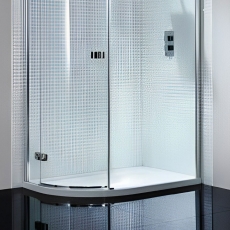 Just Trays JT Fusion Anti-Slip 45mm Offset Quadrant Shower Tray