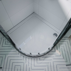 April Quadrant Shower Tray 800mm x 800mm - Stone Resin