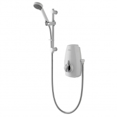 Aqualisa Aquastream Thermo Power Shower with Adjustable Head - White/Chrome