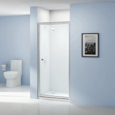 Aquashine Pivot Shower Door 800mm Wide - 6mm Glass