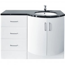 Arley Sparkle Combination Unit with Basin 1215mm Wide - Right Handed