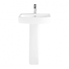 Arley Spruce Basin and Full Pedestal 550mm Wide - 1 Tap Hole