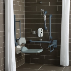 Armitage Shanks Contour 21 Shower Room Doc M Pack with Grab Rail - Charcoal