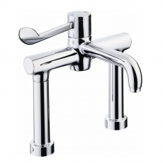 Armitage Shanks Markwik 21 Plus Thermostatic Pillar Mounted Basin Mixer with Lever Fixed Spout