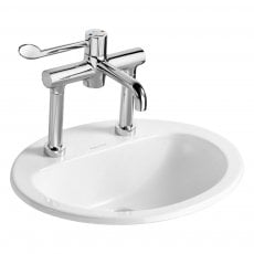 Armitage Shanks Orbit 21 Countertop Basin without Overflow 550mm Wide - 2 Tap Hole