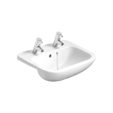 Armitage Shanks Profile 21 Semi Countertop Basin with Overflow 500mm Wide - 2 Tap Hole