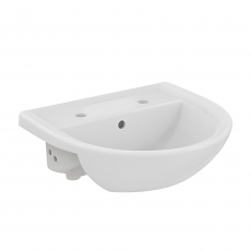 Armitage Shanks Sandringham 21 Semi-Recessed Basin 500mm Wide without Chain Hole - 2 Tap Hole