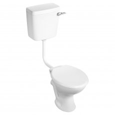 Armitage Shanks Sandringham 21 Low Level Toilet Bottom Inlet Cistern - Hardwearing Seat