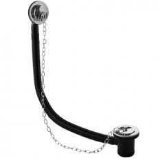 Bayswater Concealed Bath Waste with Grilled Overflow - Chrome