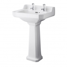 Bayswater Fitzroy Basin with Full Pedestal 560mm Wide 2 Tap Hole