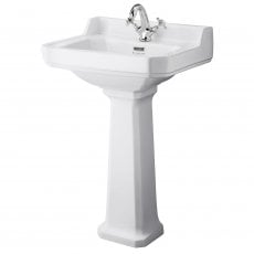 Bayswater Fitzroy Basin with Large Full Pedestal 560mm Wide 1 Tap Hole