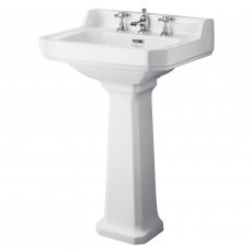 Bayswater Fitzroy Basin with Full Pedestal 560mm Wide 3 Tap Hole