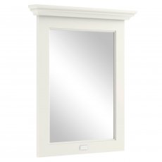 Bayswater Flat Bathroom Mirror 600mm Wide - Pointing White