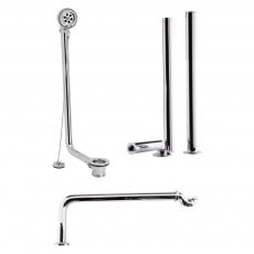 Bayswater Traditional Roll Top Bath Pack Chrome