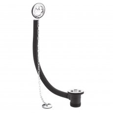 Bayswater Traditional Bath Waste and Overflow with Plug and Chain Chrome - Slotted