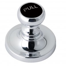 Bayswater Traditional Pull-Up Basin Waste Black/Chrome - Unslotted Only Suitable for 3 Tap Hole Basins with No Overflow