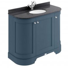 Bayswater Traditional Curved 1000mm 3-Door Floor Standing Vanity Unit