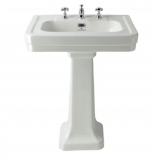 Bayswater Victrion Basin with Full Pedestal 640mm Wide - 3 Tap Hole