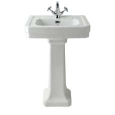 Bayswater Victrion Basin with Full Pedestal 550mm Wide 1 Tap Hole