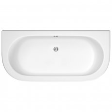 BC Designs Monreale Back to Wall Double Ended Bath 1700mm x 750mm - 0 Tap Hole