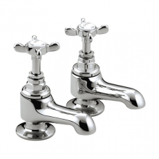 Bristan 1901 Bath Pillar Taps with Ceramic Disc Valves - Chrome