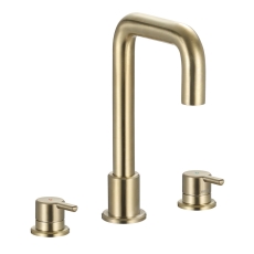 Bristan Altum 3-Hole Basin Mixer Tap Deck Mounted - Brushed Brass