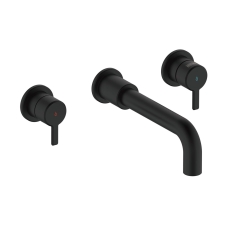 Bristan Altum 3-Hole Basin Mixer Tap Wall Mounted - Black