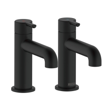 Bristan Altum Basin Taps Pair Pillar Mounted - Black