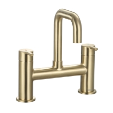 Bristan Altum Bath Filler Tap Pillar Mounted - Brushed Brass