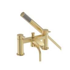 Bristan Apelo Bath Shower Mixer Tap Pillar Mounted - Brushed Brass