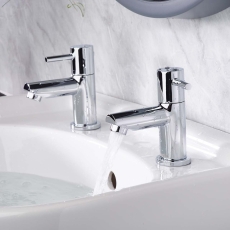 Bristan Blitz Basin Taps Pair - Chrome