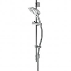 Bristan Casino Shower Kit with Large 3 Function Push Button Handset Easy Clean Hose - Chrome