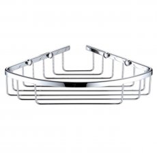 Bristan Closed Front Cover Fixed Wire Basket - Chrome