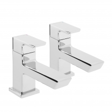 Bristan Cobalt Basin Taps Pair - Chrome