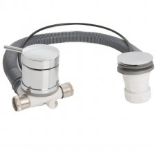 Bristan Free Flow Bath Filler with Pop Up Waste and Overflow Chrome - Slotted