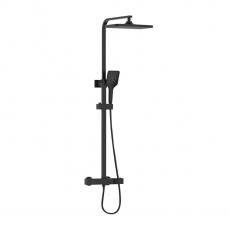 Bristan Craze Bar Mixer Shower with Shower Rigid Riser Kit and Fixed Head - Black