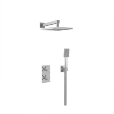 Bristan Cruzar Dual Concealed Mixer Shower with Shower Kit and Fixed Head - Chrome
