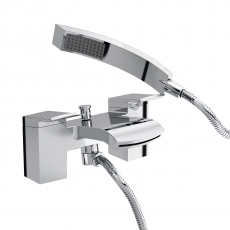Bristan Descent Bath Shower Mixer with Kit Pillar Mounted - Chrome
