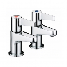 Bristan Design Utility Lever Basin Taps - Chrome Plated