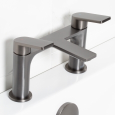 Bristan Frammento Bath Filler Tap Pillar Mounted - Gun Metal