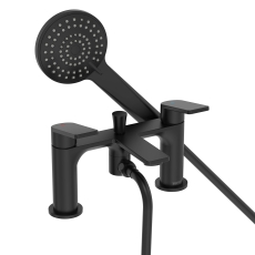 Bristan Frammento Bath Shower Mixer Tap Pillar Mounted - Black