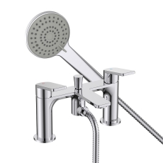Bristan Frammento Bath Shower Mixer Tap Pillar Mounted - Chrome